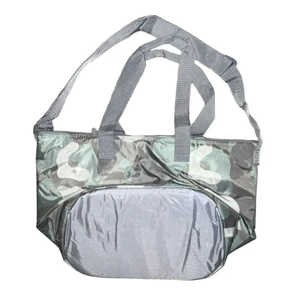Thirty-One Soft Camo Round About Cooler Tote Bag Embroidered Drink Like Fish New